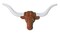 Party Central Club Pack of 24 White and Brown Western Longhorn Steer Heads Party Decorations 33"
